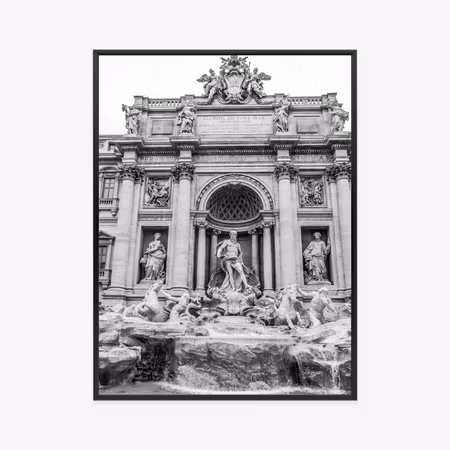 Poster med ram - Trevi fountain in rome with