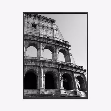 Poster med ram - The roman colosseum in black and