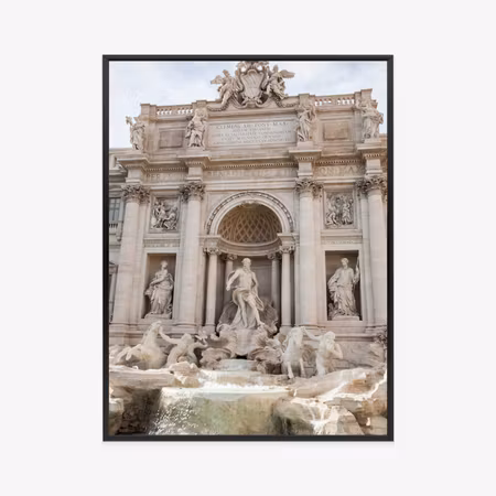 Poster med ram - Roman baroque trevi fountain