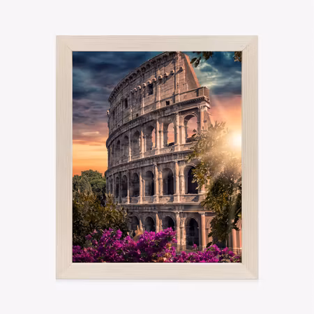 Poster med ram - Summer sunset over the roman