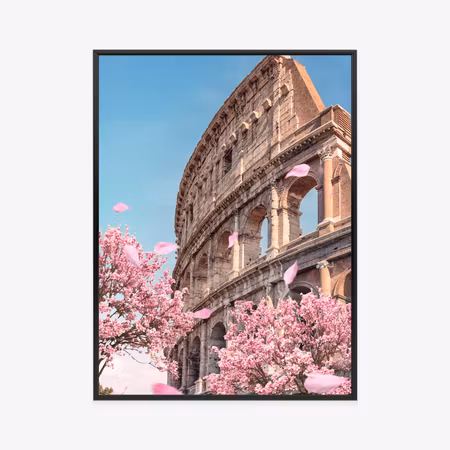 Poster med ram - The colosseum in rome in spring