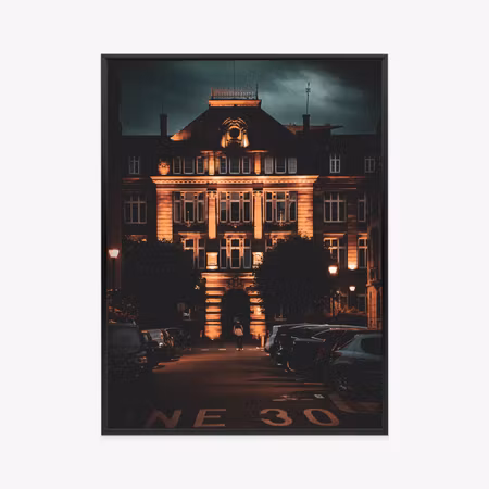 Poster med ram - Illuminated architecture in rome