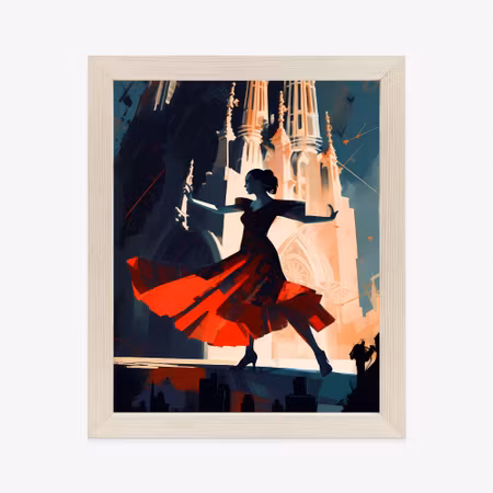 Poster med ram - Flamenco dancer in barcelona