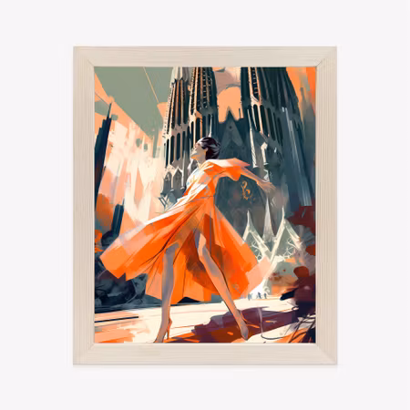 Poster med ram - Dancing in barcelona