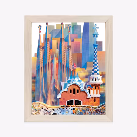 Poster med ram - The famous architecture of