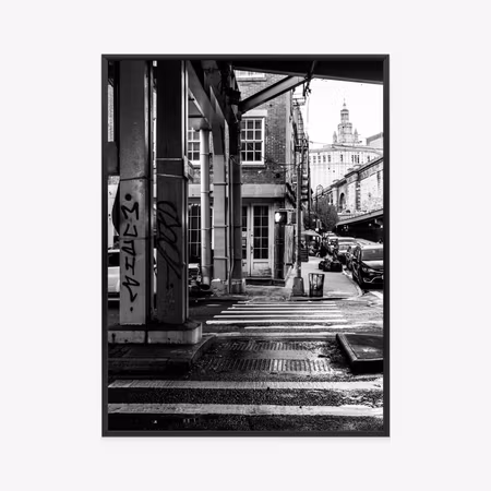 Poster med ram - Black and white architecture on a