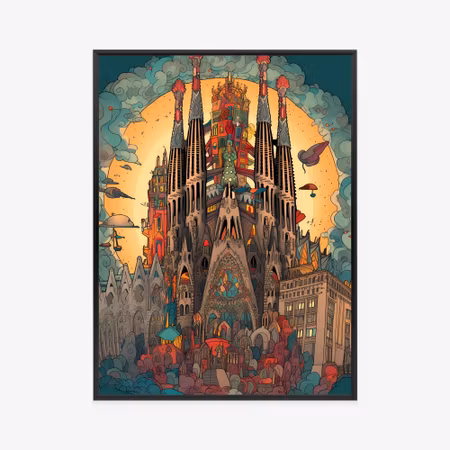 Poster med ram - Abstract concept of the sagrada