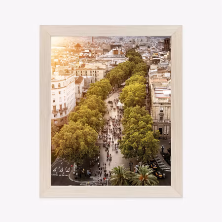 Poster med ram - View of la rambla in barcelona at