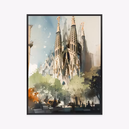 Poster med ram - Abstract illustration of sagrada