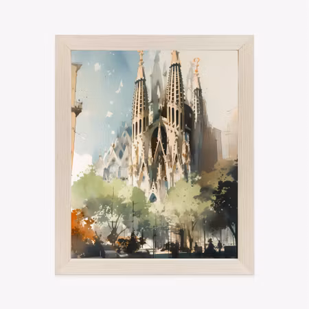 Poster med ram - Abstract illustration of sagrada