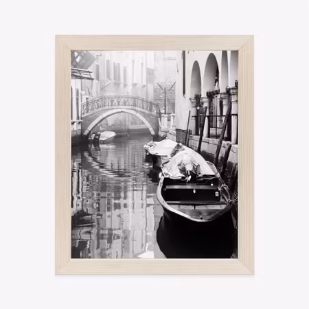 Poster med ram - Italian venice with gondolas in