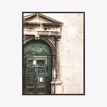 Poster med ram - Old architecture door in venice