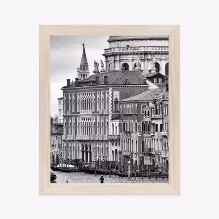 Poster med ram - Black and white gondola on the