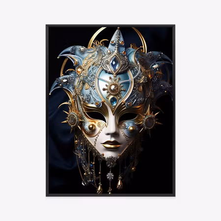 Poster med ram - Venetian carnival mask