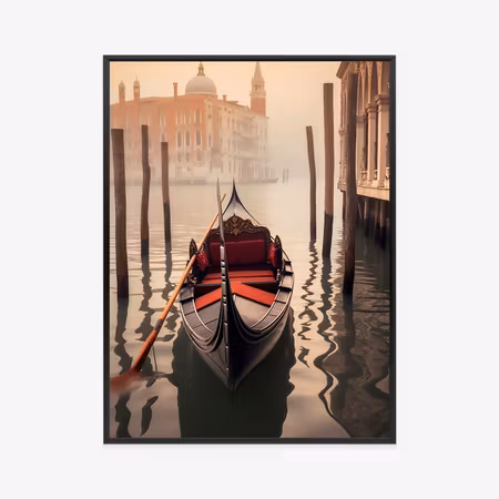 Poster med ram - Gondola against the background of