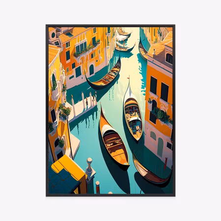 Poster med ram - A gondola cruise along the