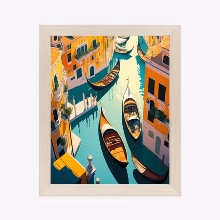 Poster med ram - A gondola cruise along the