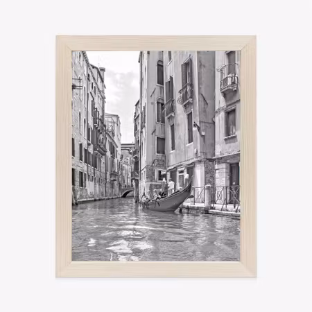 Poster med ram - Gondolas in venice black and