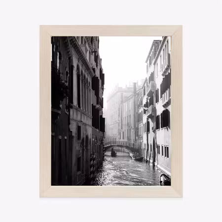 Poster med ram - Venice black and white canal