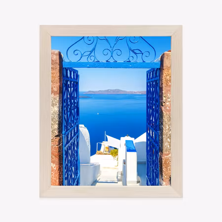 Poster med ram - View of the picturesque blue sea