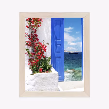 Poster med ram - Traditional greek door