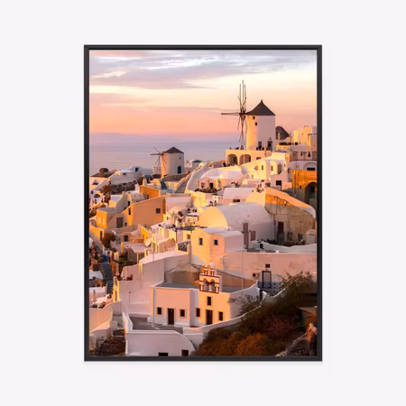 Poster med ram - The picturesque town of oia at