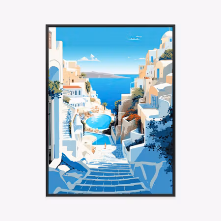 Poster med ram - The characteristic greek