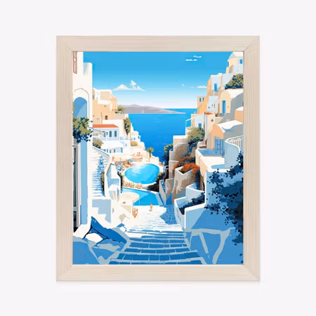 Poster med ram - The characteristic greek