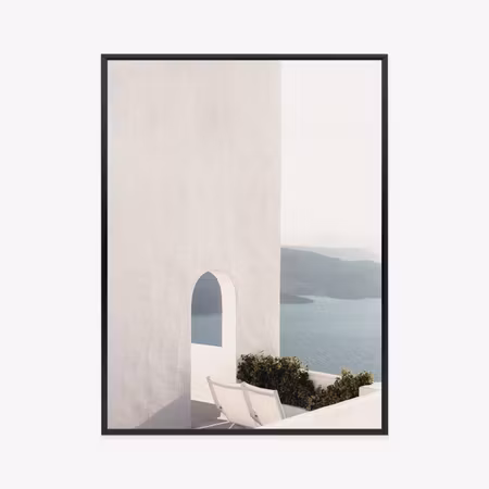 Poster med ram - White architecture in santorini
