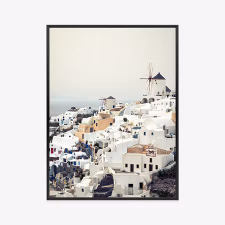 Poster med ram - View of the town of oia in