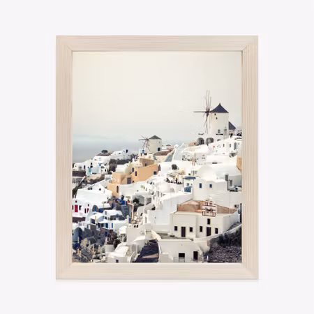 Poster med ram - View of the town of oia in