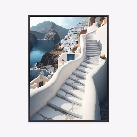 Poster med ram - Lovely greek architecture in