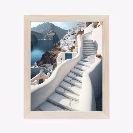Poster med ram - Lovely greek architecture in
