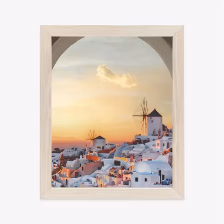 Poster med ram - Oia in santorini at sunset