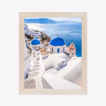 Poster med ram - Blue and white architecture of