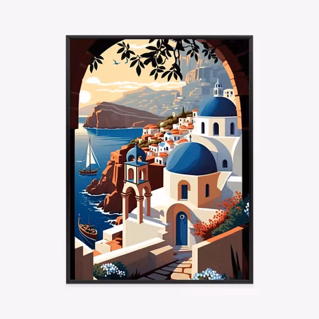 Poster med ram - Illustration of the greek