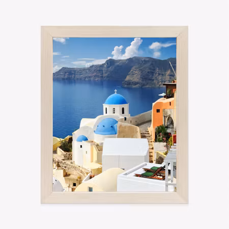 Poster med ram - View of the town of oia and the
