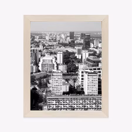 Poster med ram - Black and white warsaw from a