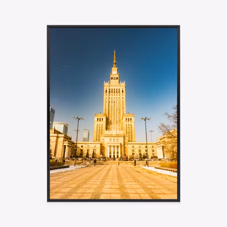 Poster med ram - Palace of culture in warsaw