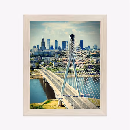 Poster med ram - Bridge over the vistula river in