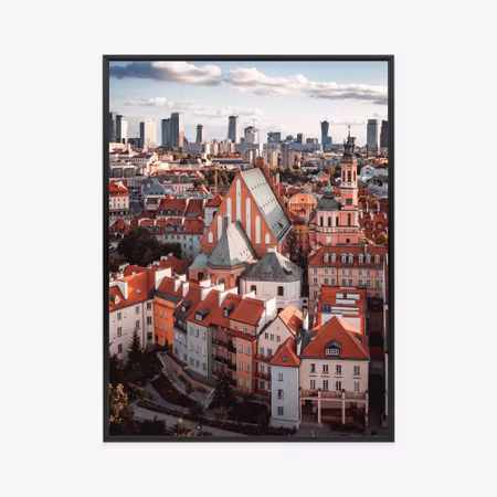 Poster med ram - View from above of the old town
