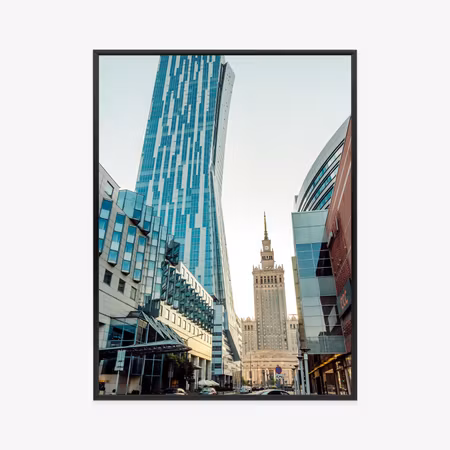 Poster med ram - View of skyscrapers and the