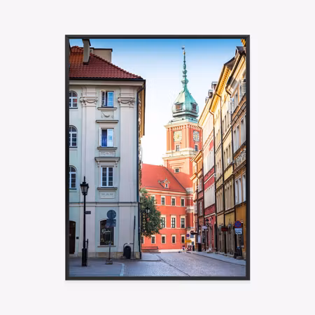 Poster med ram - Warsaw old town architecture