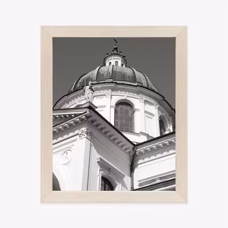 Poster med ram - Warsaw architecture in black and