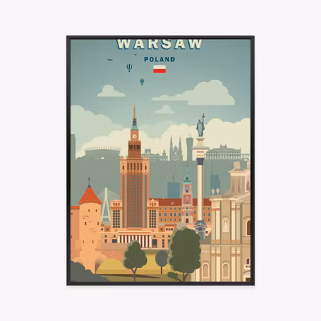 Poster med ram - Illustration of architecture in