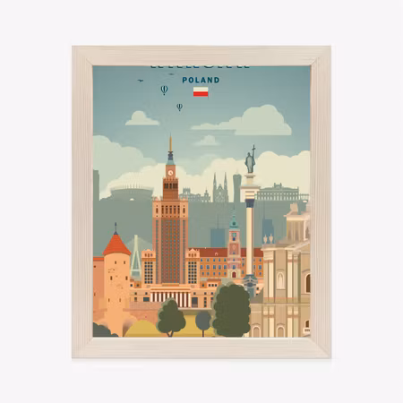 Poster med ram - Illustration of architecture in