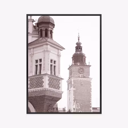 Poster med ram - Cloth hall and the town hall