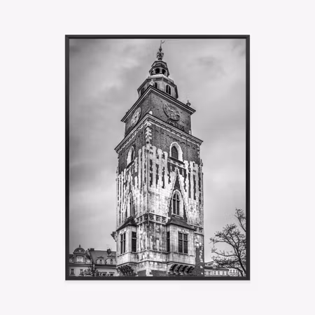 Poster med ram - Black and white photograph of the