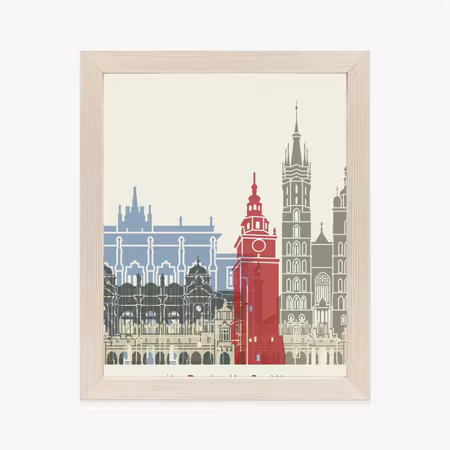 Poster med ram - The famous architecture of krakow