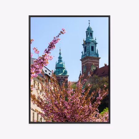 Poster med ram - Towers of wawel cathedral krakow